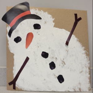 Melted Snowman Painting